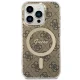 Guess 4G MagSafe Case for iPhone 15 Pro - Brown