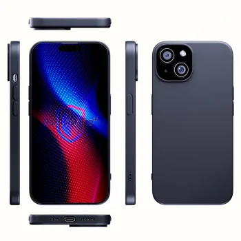 3mk Matt Case Pro for Apple iPhone 15, Matte Black