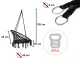 Garden Home Hammock Chair Swing \"Stork Nest\" with Pillow, Black