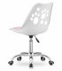 Ergonomic Swivel Office Chair PRINT with Adjustable Height, White and Pink