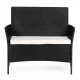 MultiGarden Outdoor Furniture Set, 4-Seater, Black