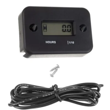 Xtrobb Engine Hour Meter for 2-Stroke & 4-Stroke Engines, Black