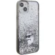 Karl Lagerfeld iPhone 15 Plus Case Liquid Glitter, Transparent