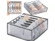 Bra and Underwear Drawer Organizer with 6 Compartments, Grey