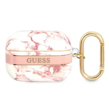 Guess Marble Strap AirPods Pro Cover Pink