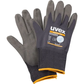 Apsauginės pirštinės uvex phynomic lite, 8 dydis, pilkos / juodos