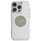 Guess IML Metal Colored Circle Classic Logo MagSafe Case for iPhone 16 Pro - Gray