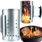 Charcoal Chimney Starter for Grill with Handle, 17x27.5 cm
