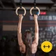 4FIZJO mediniai gimnastikos žiedai prisitraukimams, žali