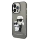 Karl Lagerfeld iPhone 14 Pro Max Case Glitter Karl&Choupette Black