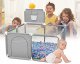 Large Safety Children\'s Playpen / Dry pool / Playground 125x125cm, Gray