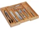 Expandable Bamboo Cutlery Drawer Organizer, 8-Compartment Kitchen Utensil Tray XL