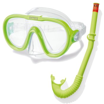 Snorkel Set INTEX Adventure 55642 for Adults and Youth, Green