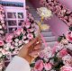 Вечная золотая роза с радужными лепестками, подарок