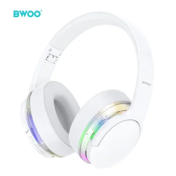 BWOO BW587 Wireless Over-Ear Headphones with ANC, White