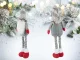 Christmas Gnome Decoration with Telescopic Legs 48-70 cm, Grey