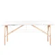 Balance 2-Segment Wooden Folding Massage Table, White