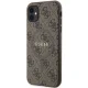 Guess iPhone 11 / XR Case 4G Collection Leather Metal Logo MagSafe, Brown