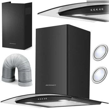Chimney Cooker Hood 60 cm Berdsen BT-201 Black