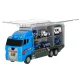 Transporter Truck with Launcher and 6 Police Cars