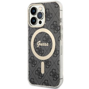 Guess iPhone 13 / 13 Pro Case 4G MagSafe, Black