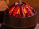 Ultrasonic Air Humidifier with LED Campfire Effect, USB, 300ml, Dark Brown