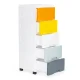 ModernHome Kids Storage Rack with 5 Drawers and Wheels, Multicolor