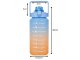 Motivational Water Bottle with Straw 2000 ml, Blue/Orange