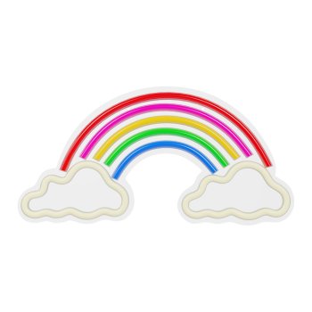 Rainbow in Clouds LED Neon Sign Wall Light FPNE32 Forever Light, Multicolor