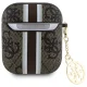 Guess AirPods 1 / 2 Case 4G Printed Stripes Charm, Brown