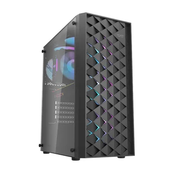 Darkflash DK351 PC Case with 4 RGB Fans, Black