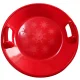 Round plastic snow saucer with handles, 62 cm, red