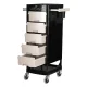 Gabbiano FT65 Hairdressing Trolley, Black/White