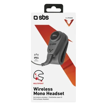 SBS TEEARSETMONOMOTOBTK mono wireless headset motorcycle helmet - black