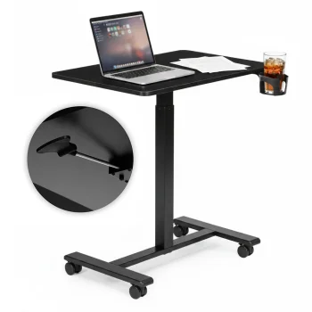 Modernhome Mobile Laptop Desk with Adjustable Height, Black