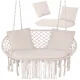 Double Garden Swing Cushion for Stork Nest Gardlov, Cream