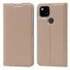 Google Pixel 5a 5G Magnetic PU Leather Phone Stand Card Slot Case Book Cover, Rose Gold
