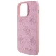 Guess iPhone 15 Pro Max Case Leather 4G Stamped, Pink