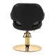Gabbiano Parma Hairdressing Chair with Gold Base Black