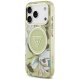 Guess IML Glitter Flowers Triangle MagSafe Phone Case Cover iPhone 17 Pro - Green