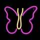 Neolia NNE03 LED Neon Sign Butterfly, Pink