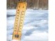 Wooden outdoor indoor home thermometer