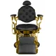 Gabbiano Giulio Barber Chair Black with Gold Base