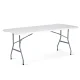 Plonos 440300 Folding Garden Furniture Set, Table and 2 Benches, 180 cm, White
