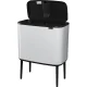 Brabantia Bo Touch Bin Recycling Waste Bin 34 L (11 + 23 L), White