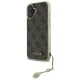Guess iPhone 16 Case 4G Charms Collection, Brown