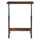 ModernHome Mobile Laptop Table, Adjustable Height, Walnut