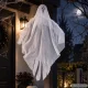 Hanging Halloween Ghost Decoration, 65 cm, Black and White