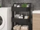 3-Tier Rolling Utility Cart Metal Storage Organizer, Black