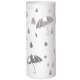 Steel umbrella stand with modern cut-out design, white